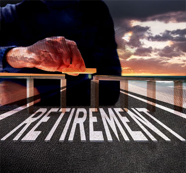 A conceptual image symbolizing retirement savings and security