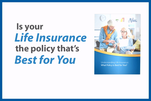 Moving graphic of life insurance information
