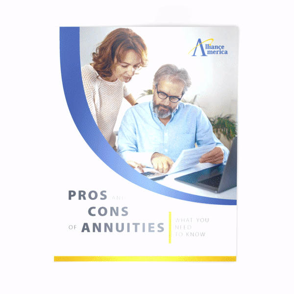 Moving graphic on the pros and cons of annuities