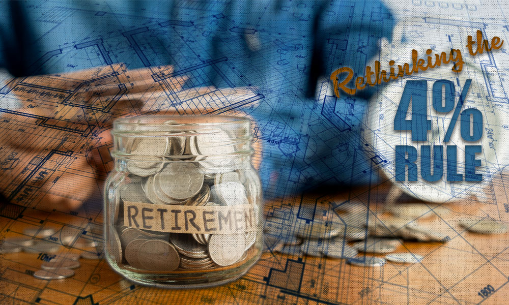 Jar labeled 'Retirement' filled with coins