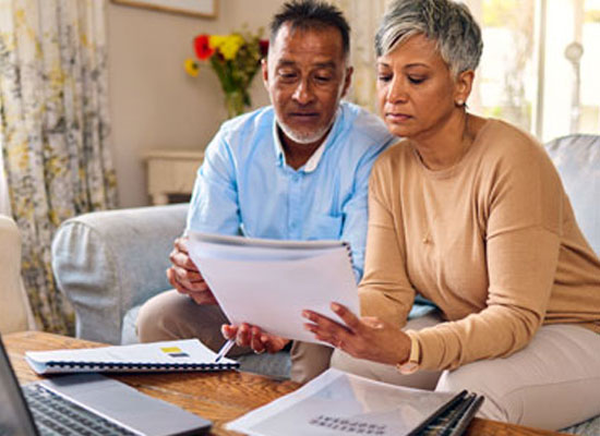 Couple reviewing estate planning documents